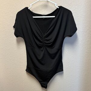Express Black V-Neck Bodysuit